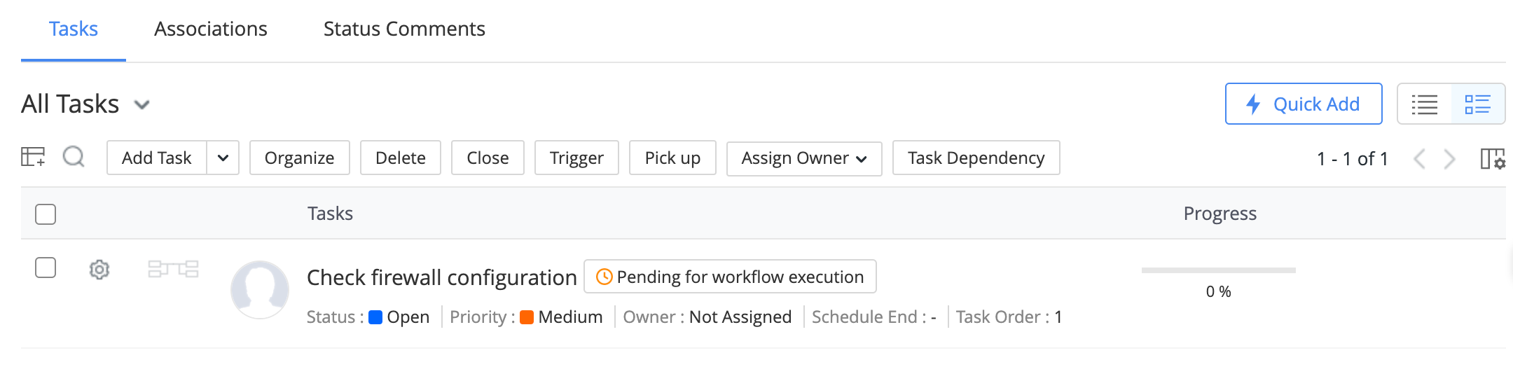 workflow all task