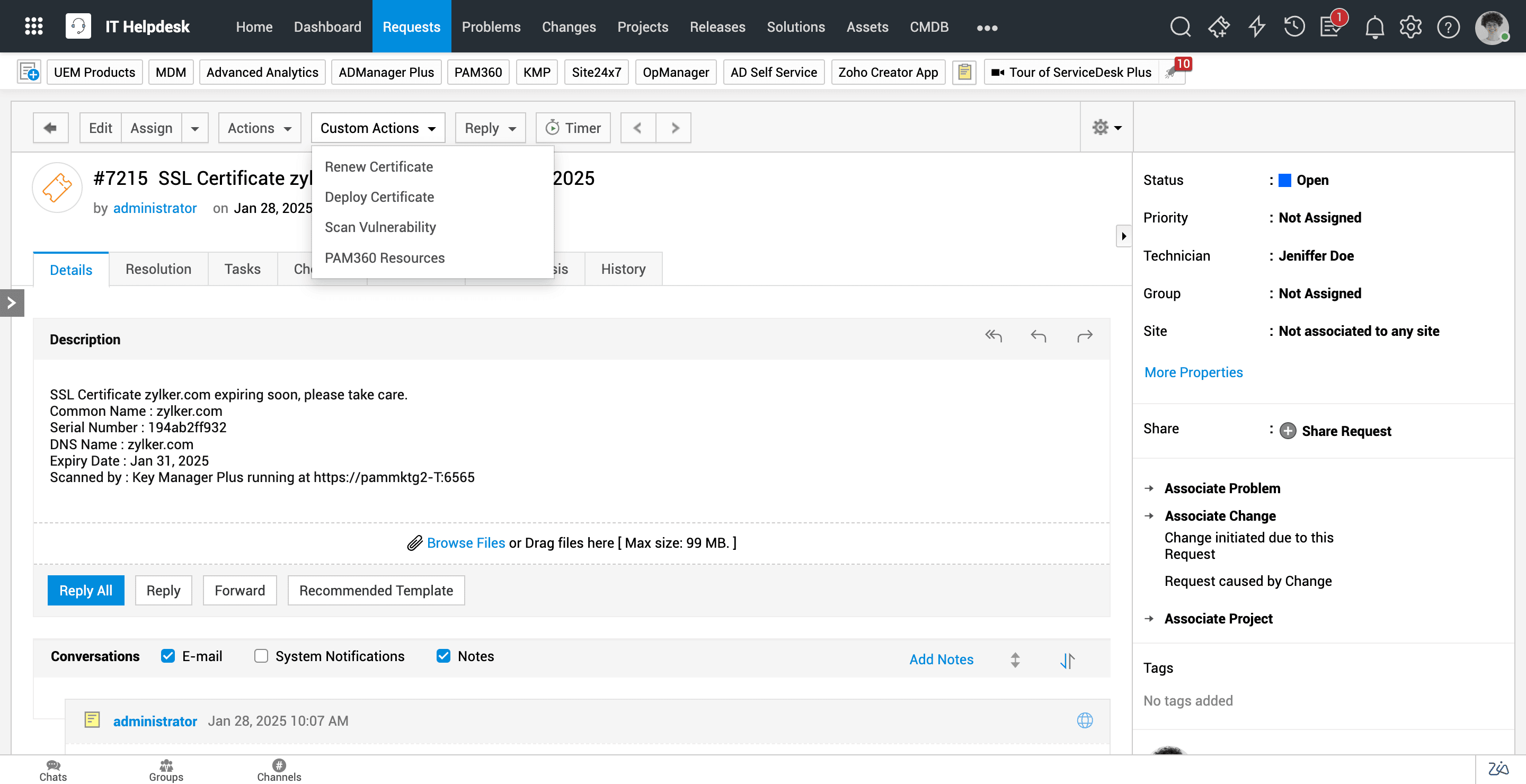 TLS/SSL certificate management