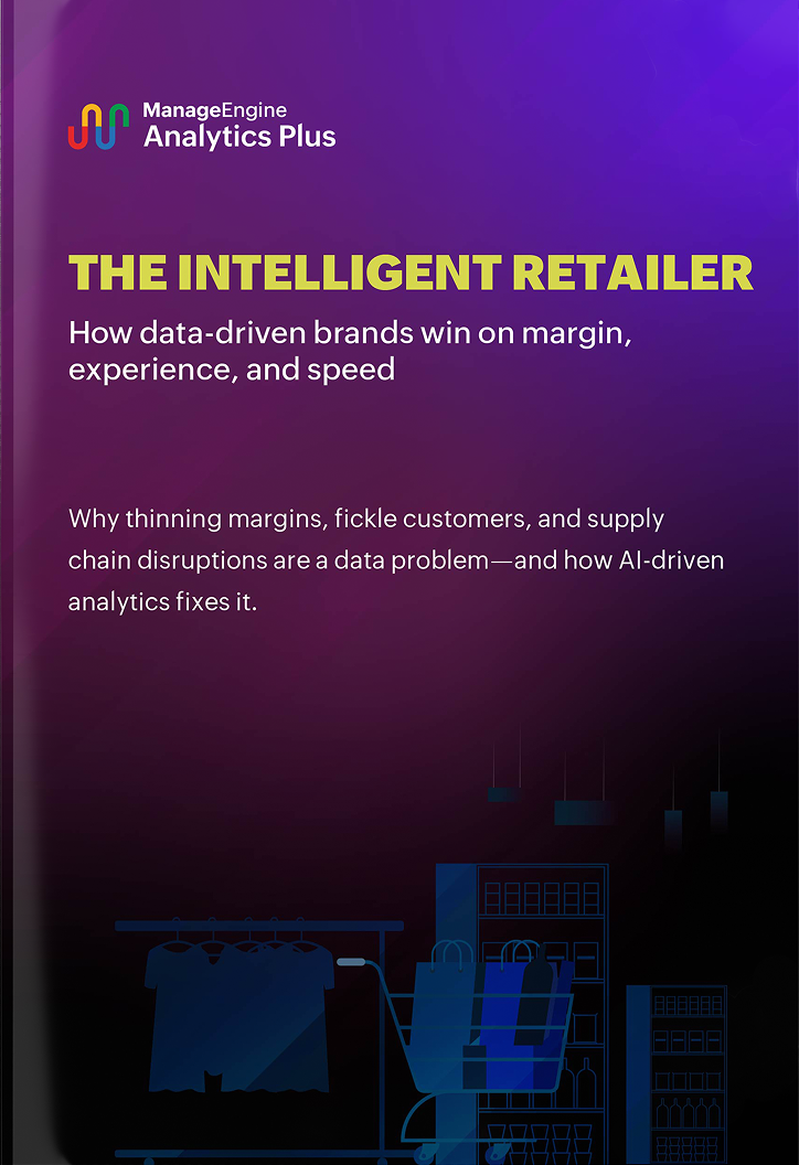 AI-powered retail analytics: Driving omnichannel growth, retention, and the ROI e-book cover AI-powered retail analytics: Driving omnichannel growth, retention, and the ROI e-book cover