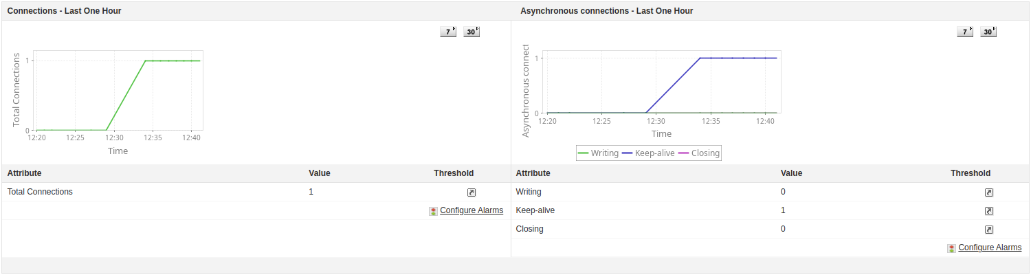 Analyzing worker resource metrics with our Apache performance monitoring dashboard