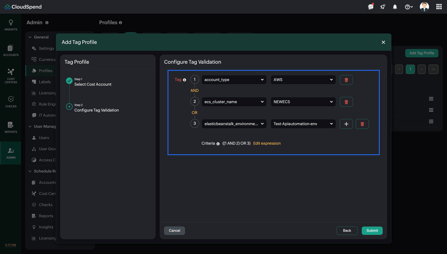 Tag Validation step