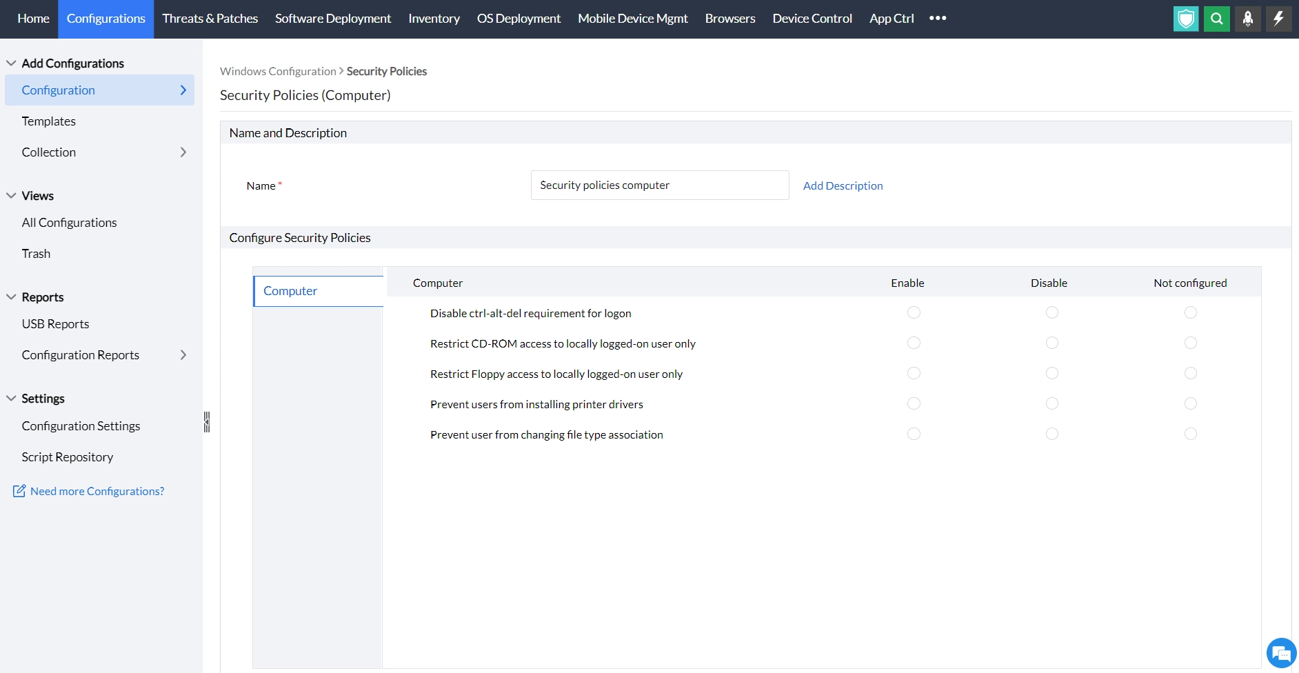 configuration-management screenshot configuration-management screenshot