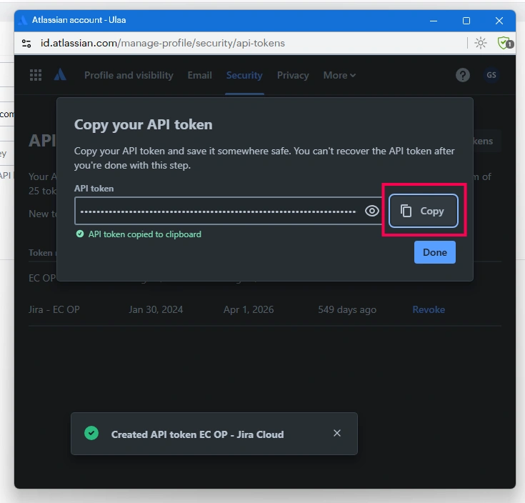 Paste API Token Paste API Token