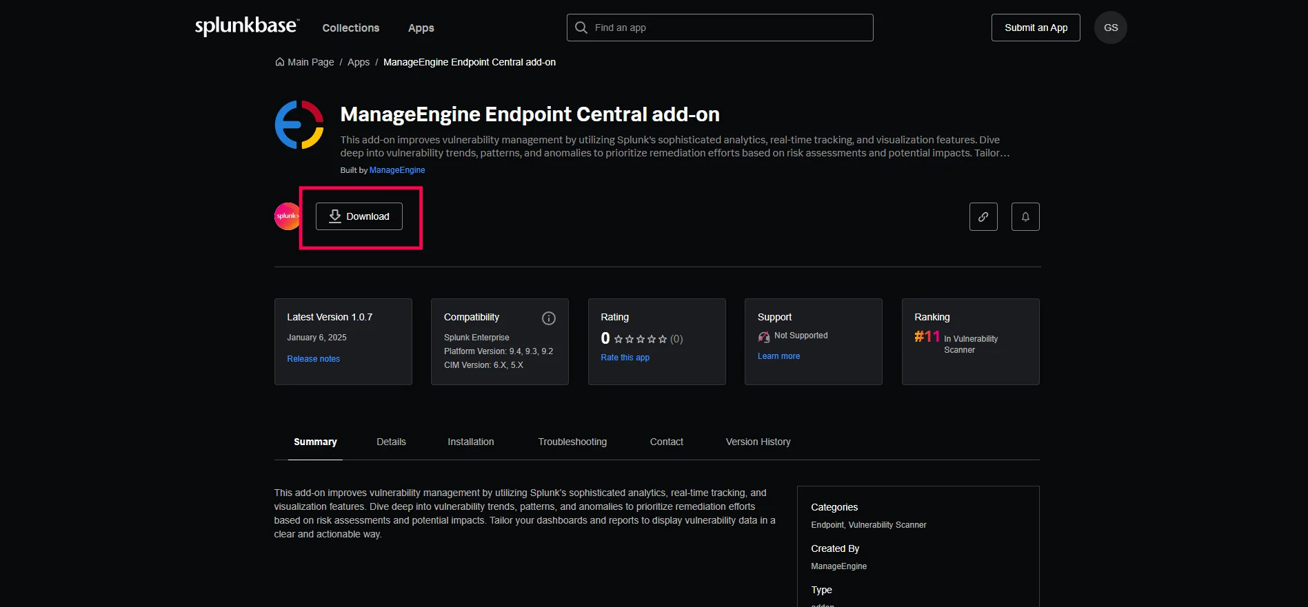 Splunk Add-On Search Splunk Add-On Search