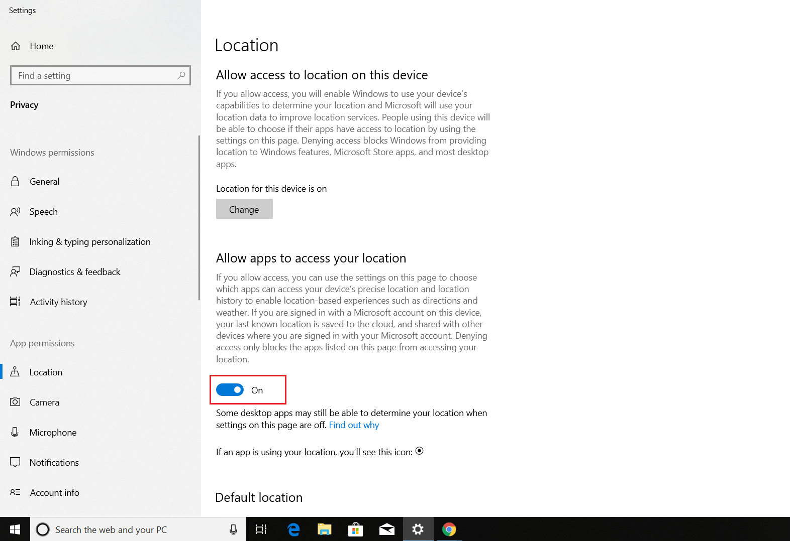 Turn on Location Services for Geotracking Windows 10 devices Turn on Location Services for Geotracking Windows 10 devices