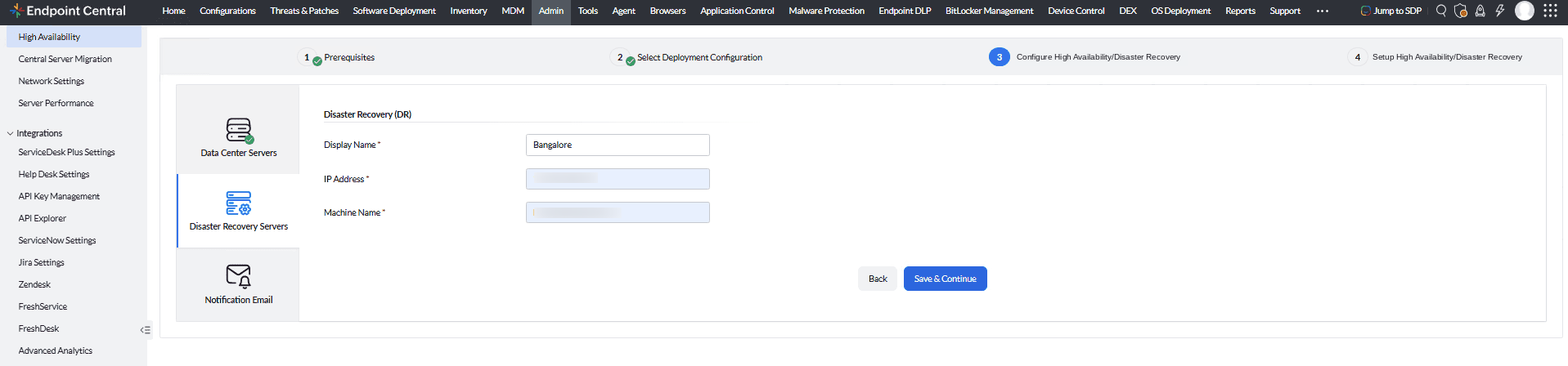 Configure DR Server 2 node Configure DR Server 2 node