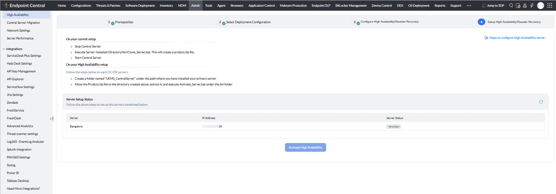 Server Setup 2node different site Yet to Start Server Setup 2node different site Yet to Start