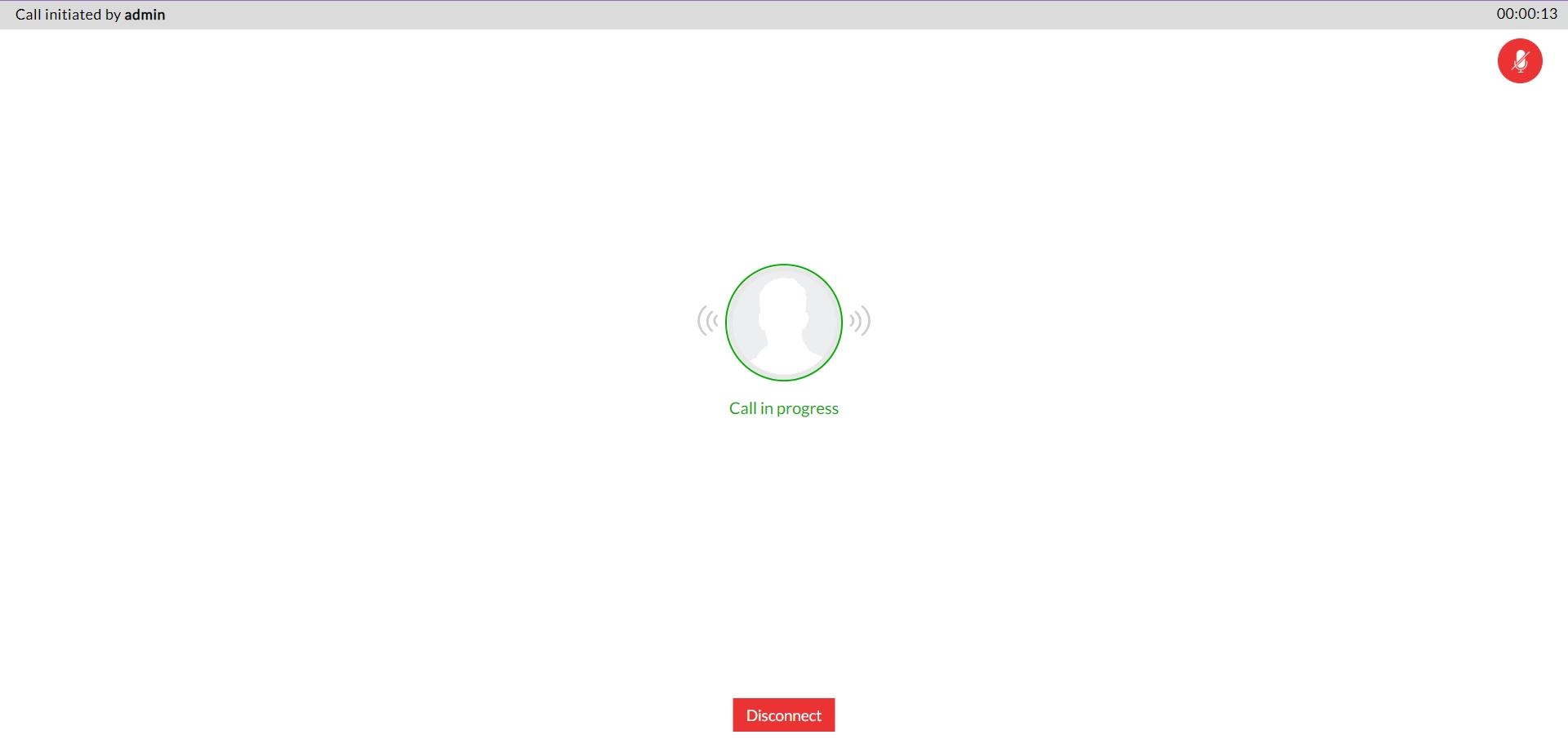 Voice call - end user view communication