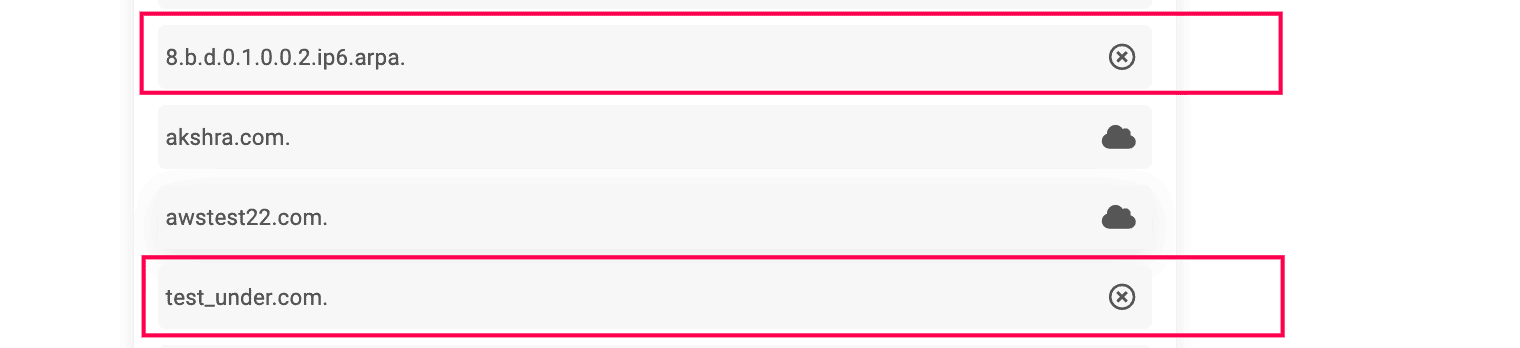 Domain Delete Confirmation Dialog