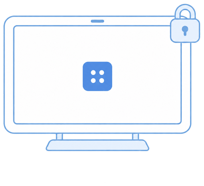A device locked to a single approved app
