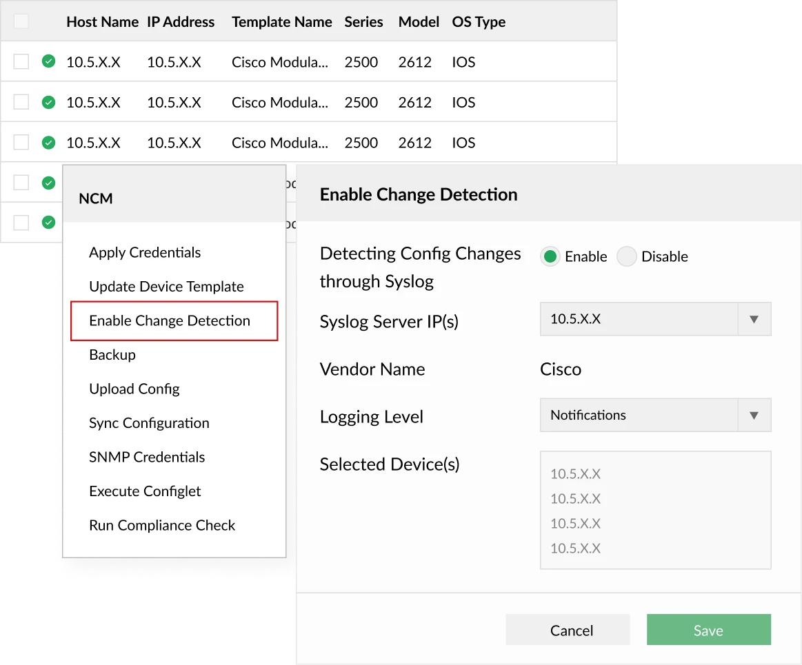 Real-time change detection based backups