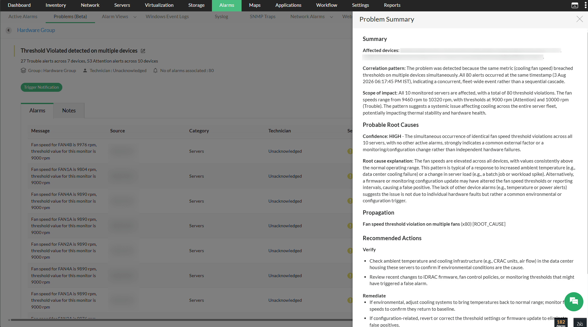 Problem Summary generated by DeepSeek Integration