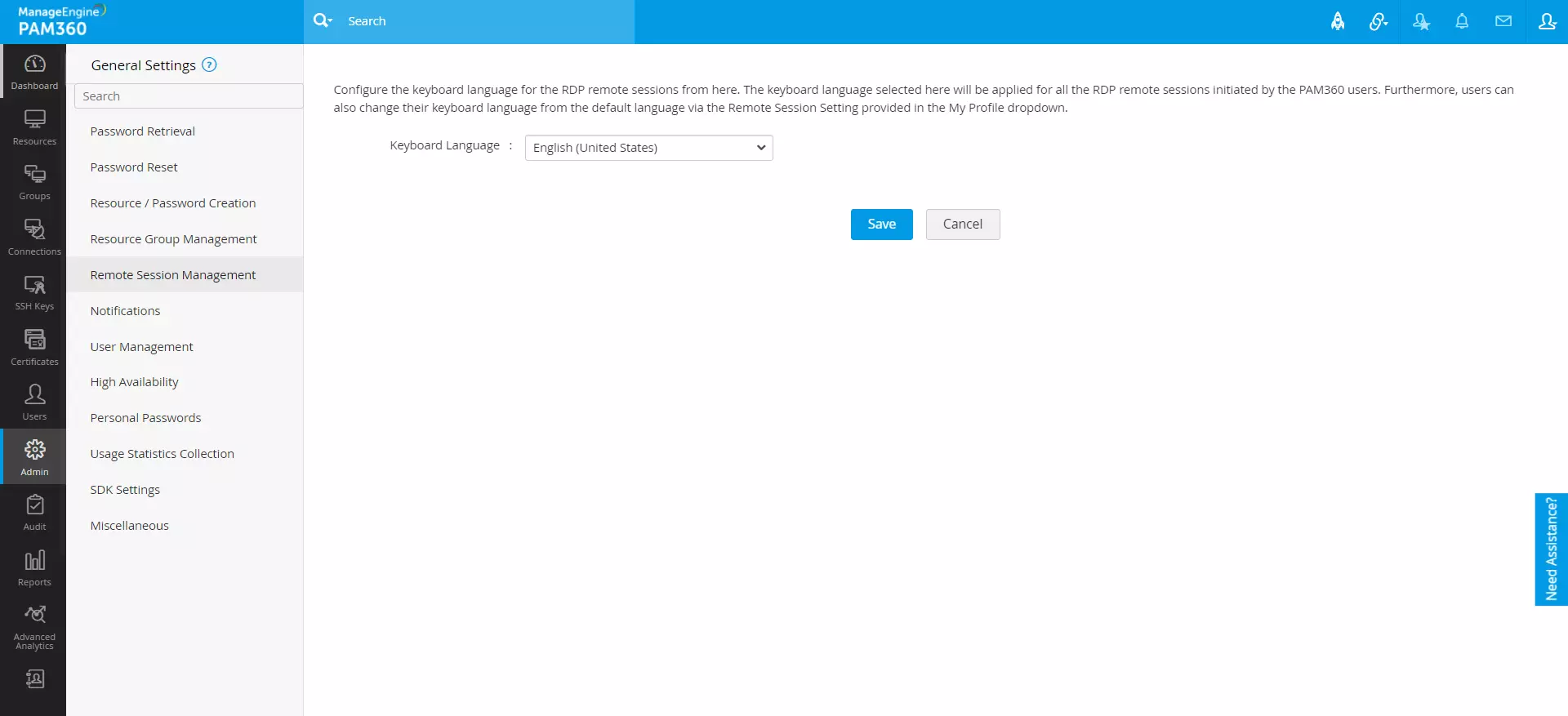remote session management