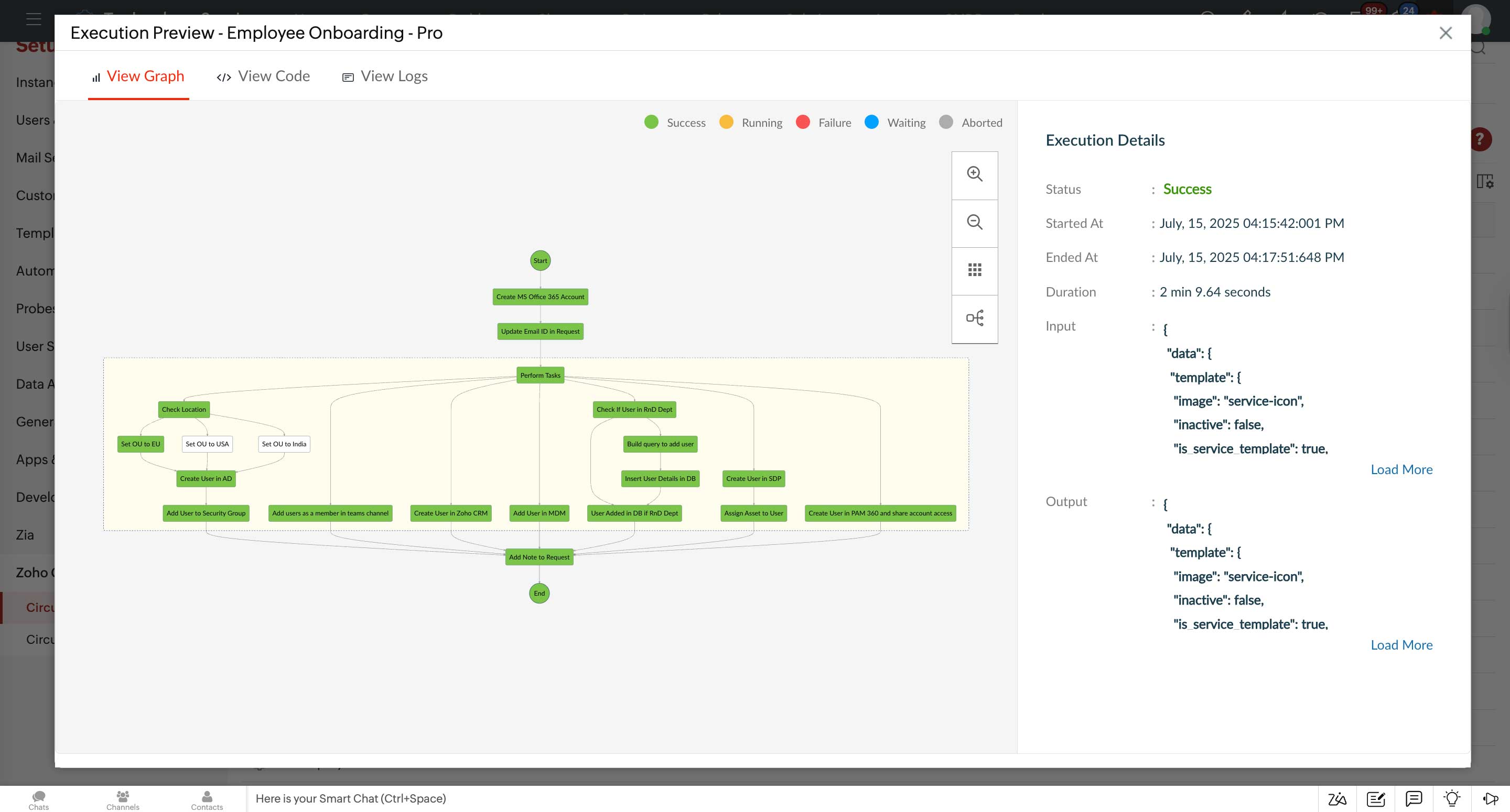 Single-touch workflow automation for hybrid IT infrastructure Single-touch workflow automation interface in ServiceDesk Plus for hybrid IT operations at scale