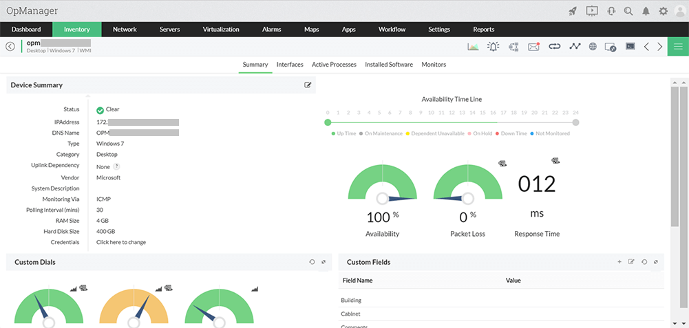 Snapshot - ManageEngine OpManager