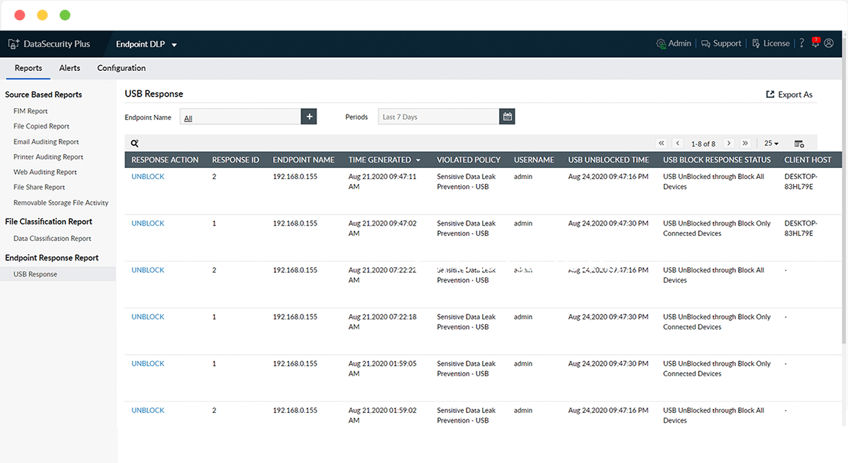 Liste de blocage facile à configurer