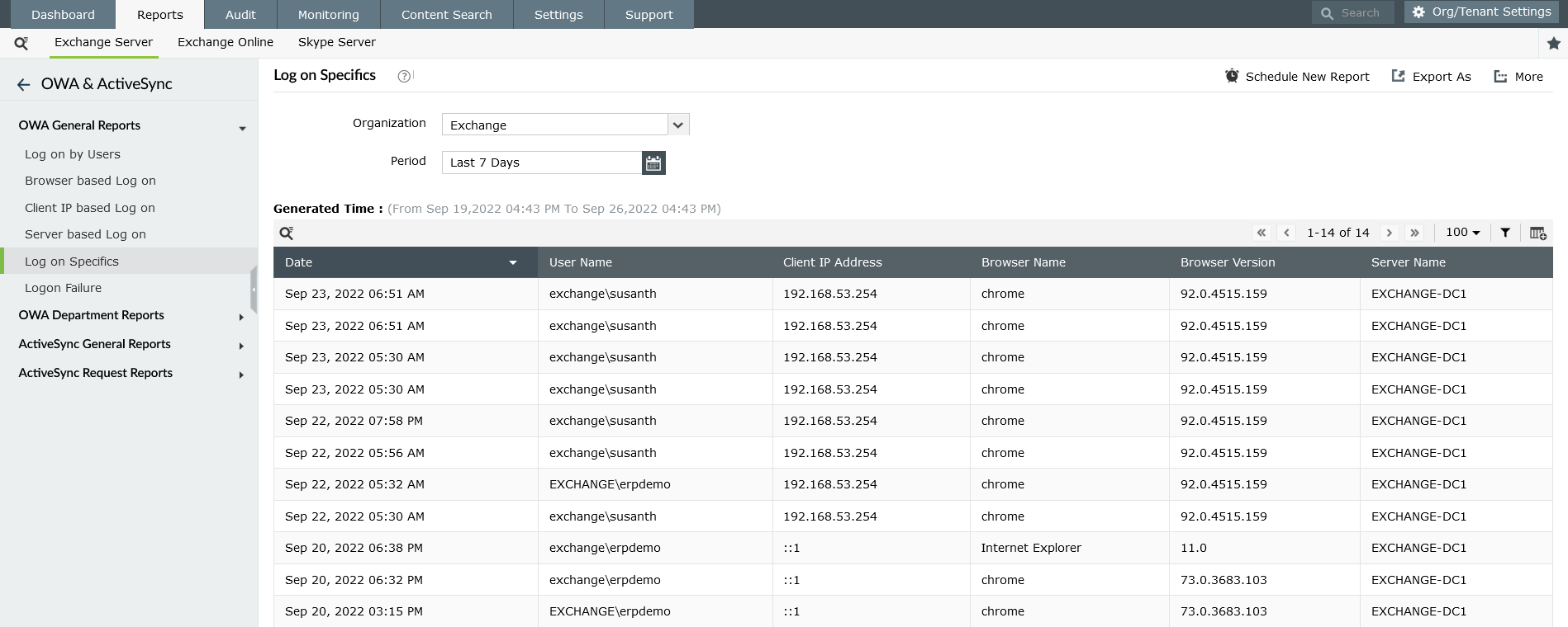 D&eacute;tails de la connexion