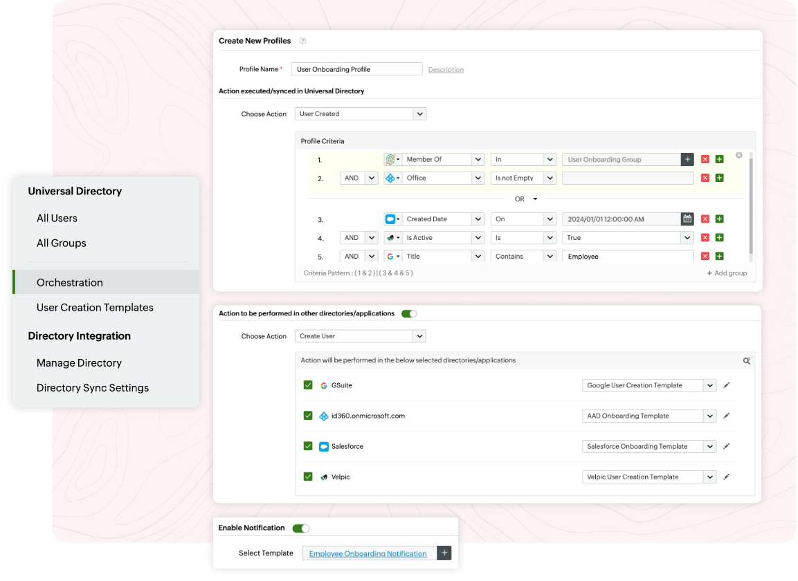 Orchestration | ManageEngine Identity360