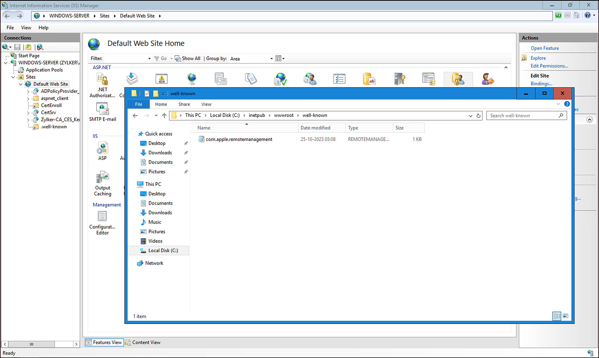 How to Configure Service Discovery URL for Apple User Enrollment Using Windows IIS Server? illustration 4