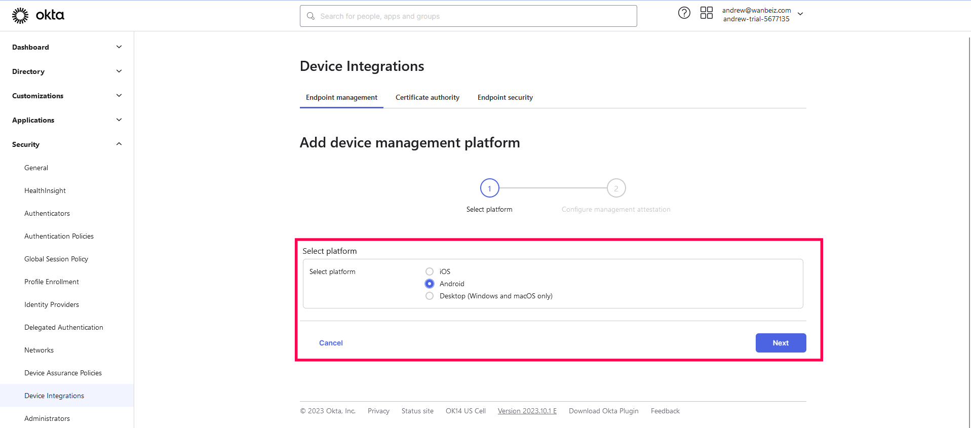 How to attain Okta Device Attestation for Android devices? illustration 5