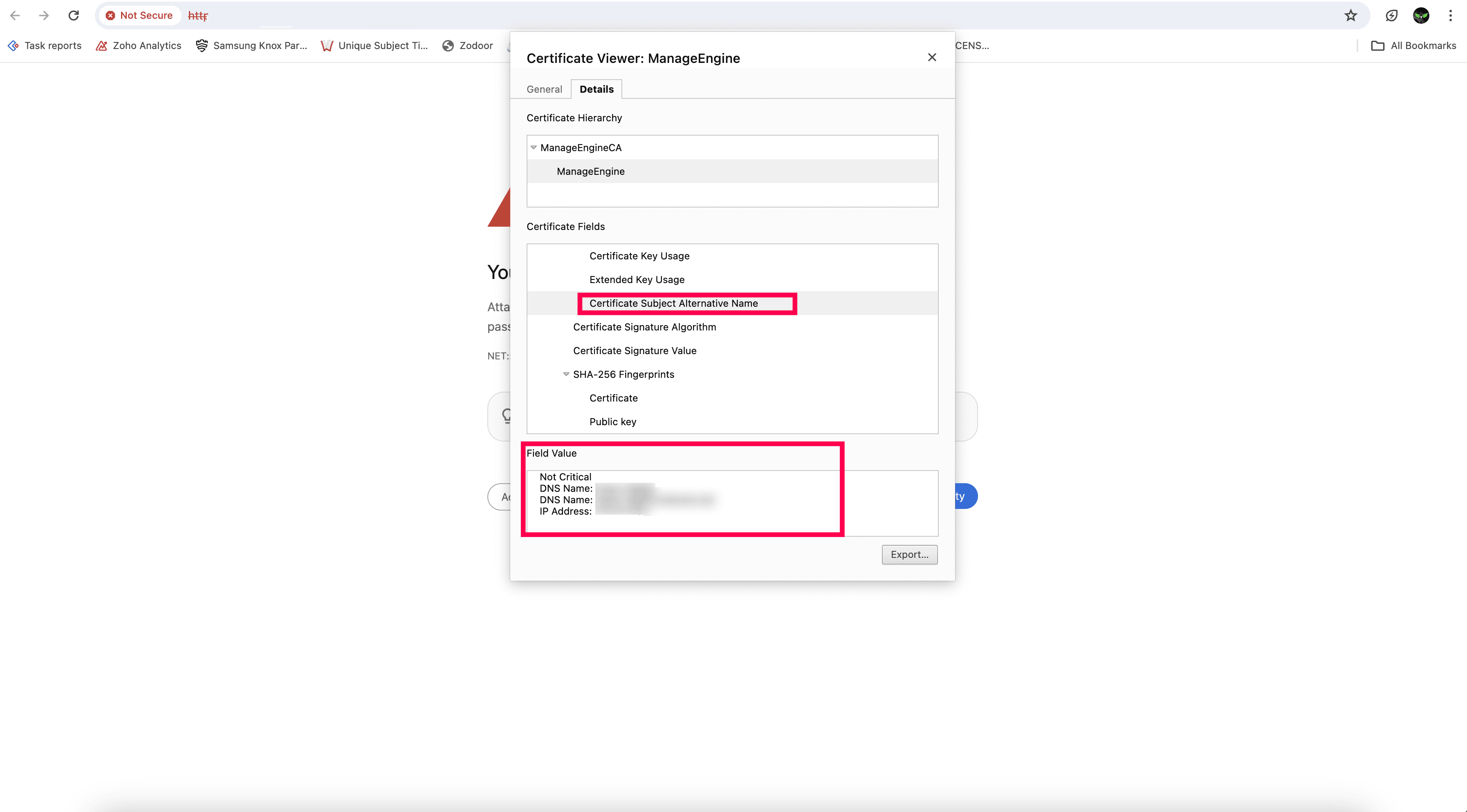 Server unreachable : FQDN Verification illustration 3