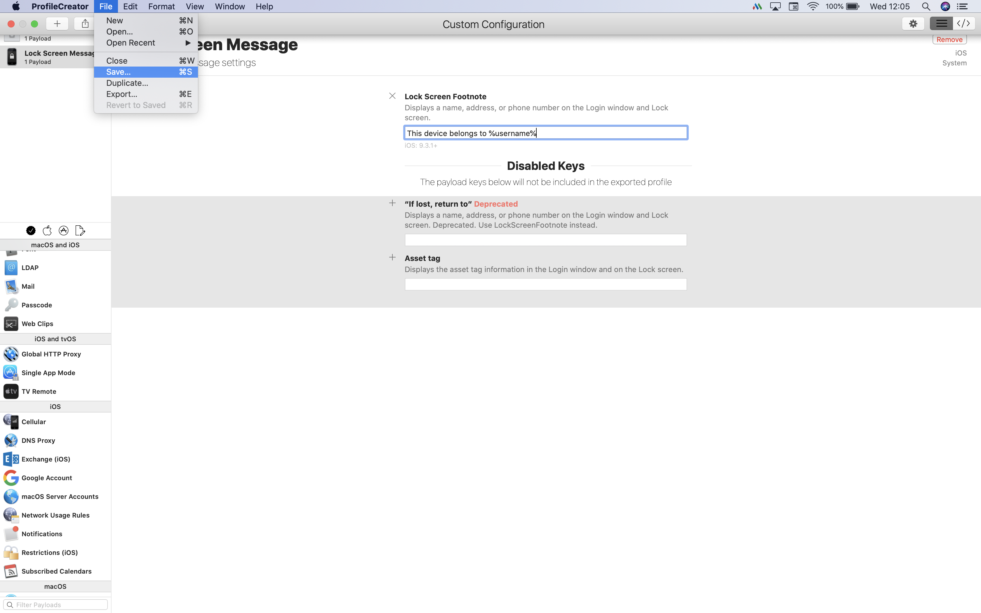 How to create Custom Configuration profiles using ProfileCreator? illustration 6