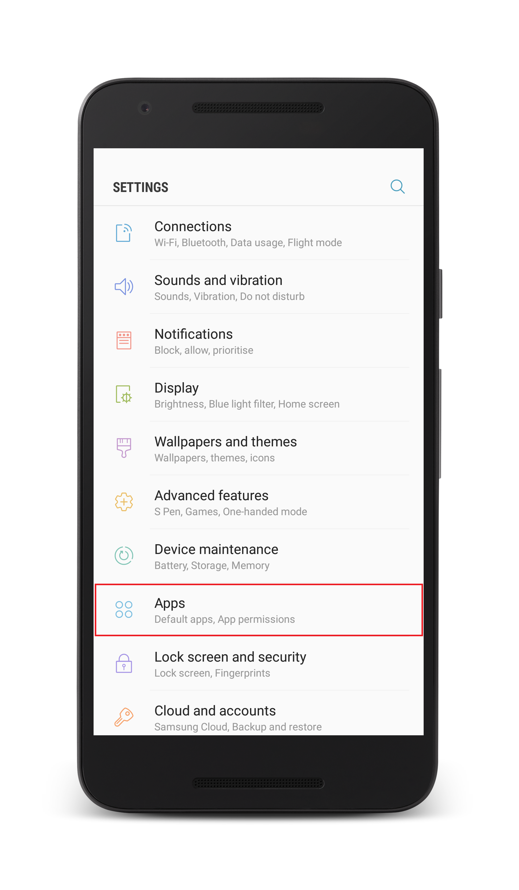 play5 Android Settings Apps list showing Google Play services