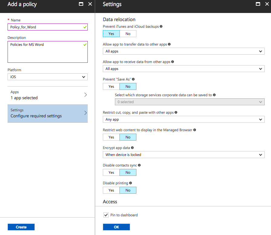 How to prevent sharing data from Office 365 apps in iOS devices ? illustration 8