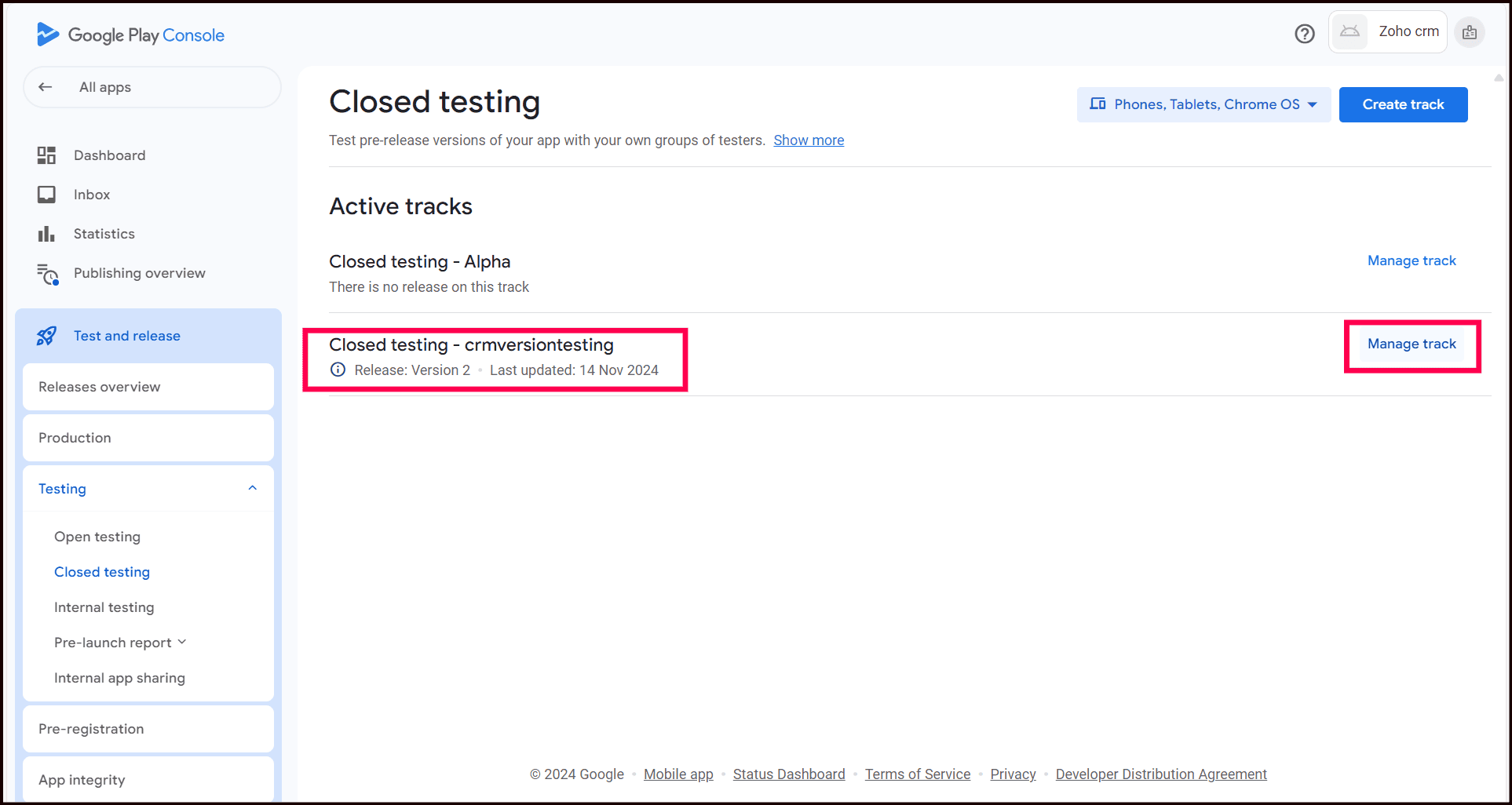 How to manage multiple app tracks in Google Play Console for Google hosted private apps? illustration 11