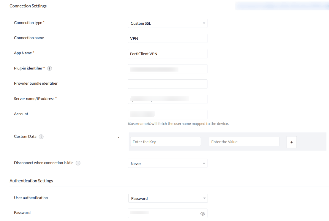 How to configure FortiClient VPN Setup for iOS/iPadOS through MDM illustration 3