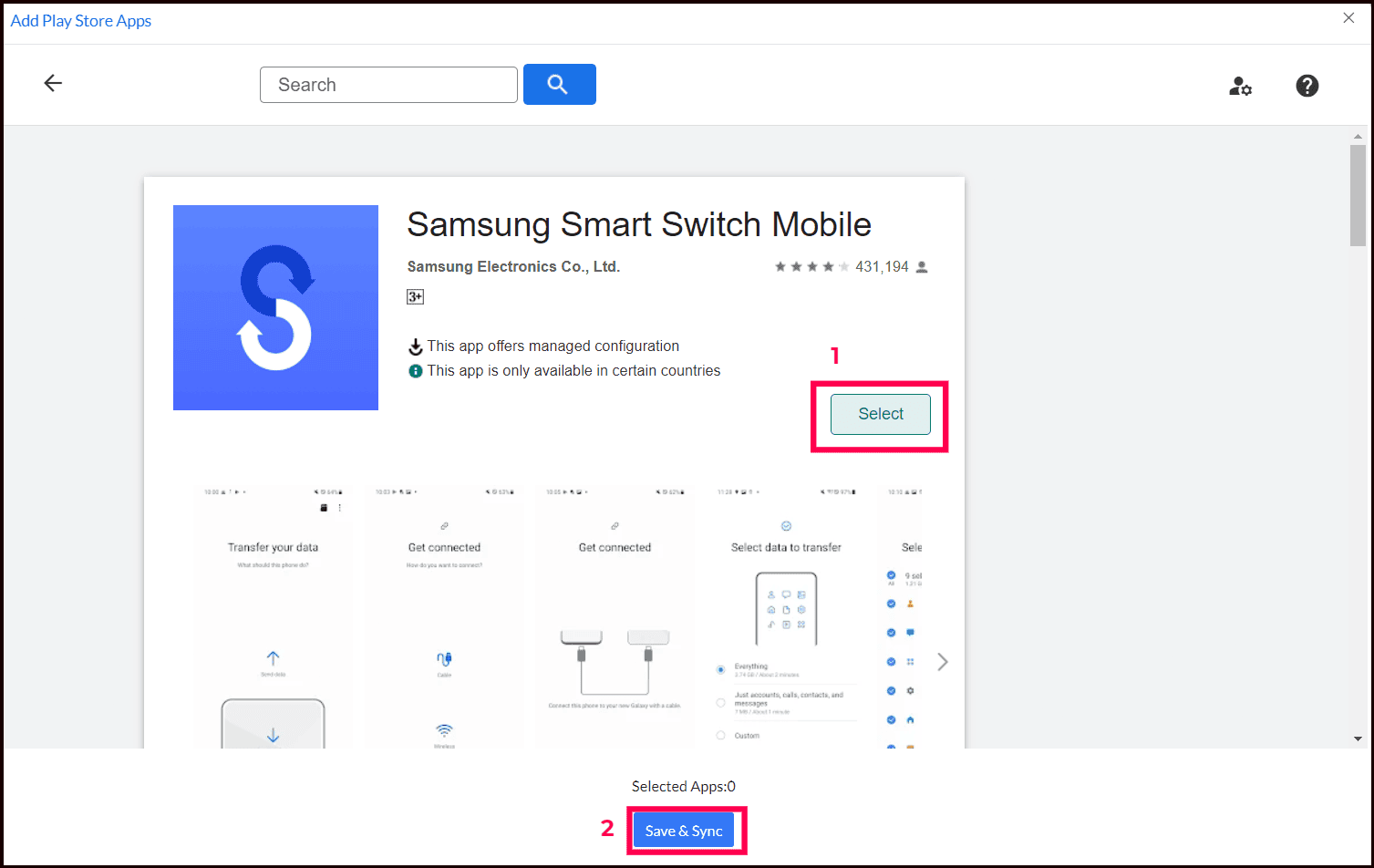 Security policy restricts use of Smart Switch illustration 3