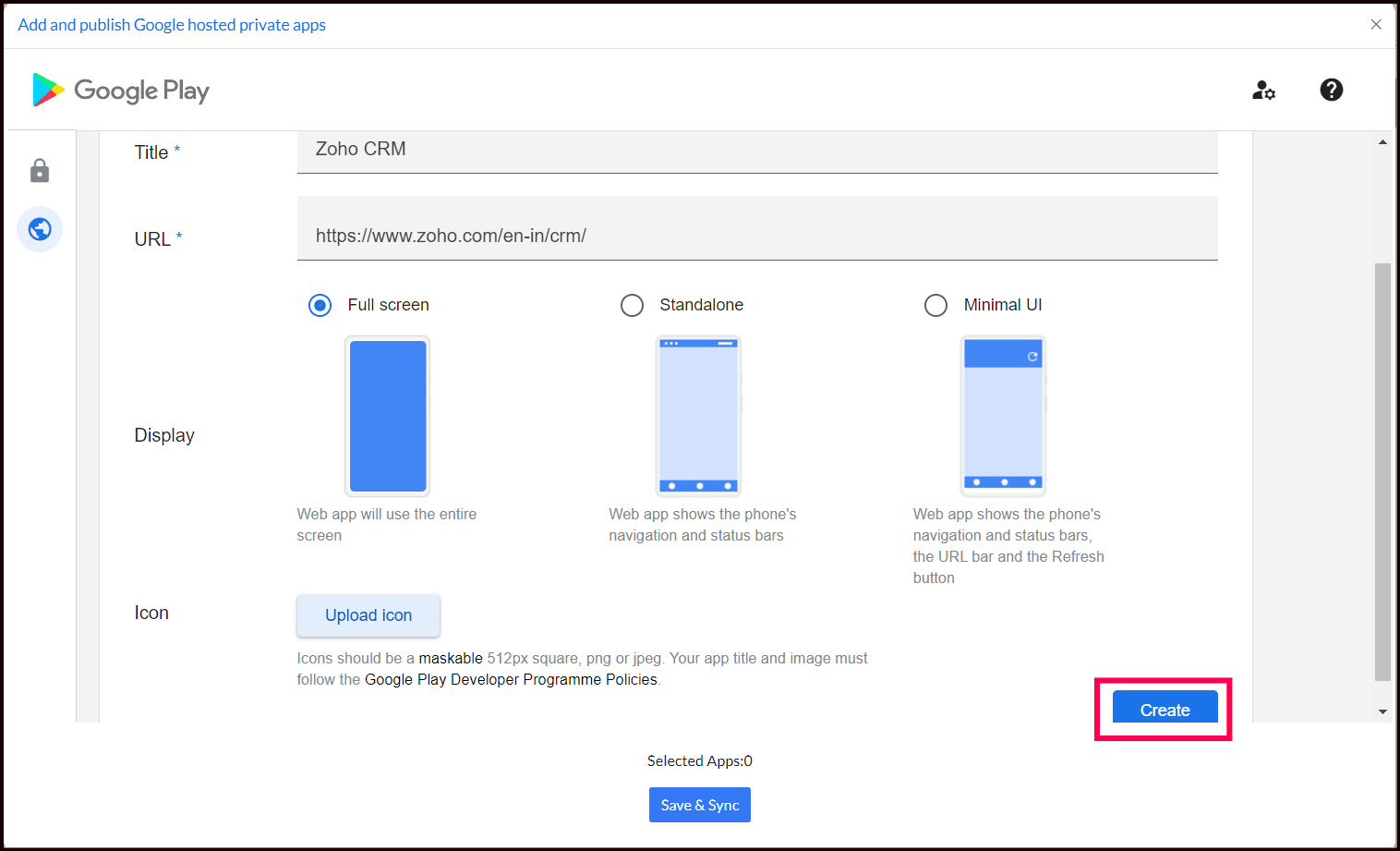 How to Publish Google Hosted Web Apps Directly from the ME MDM Console? illustration 5