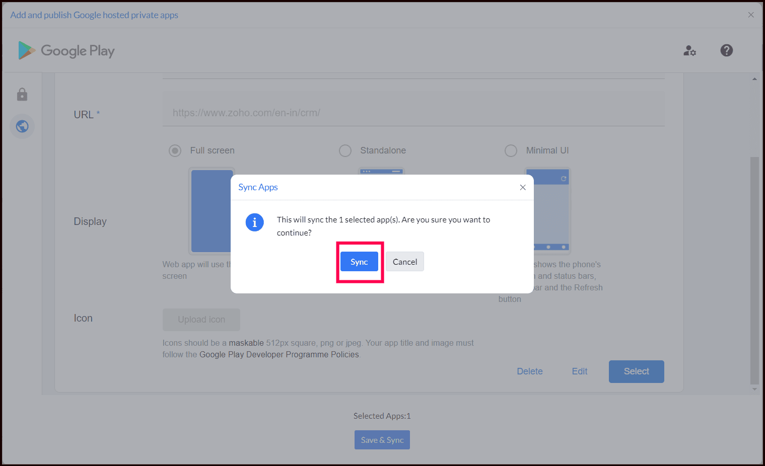 How to Publish Google Hosted Web Apps Directly from the ME MDM Console? illustration 8