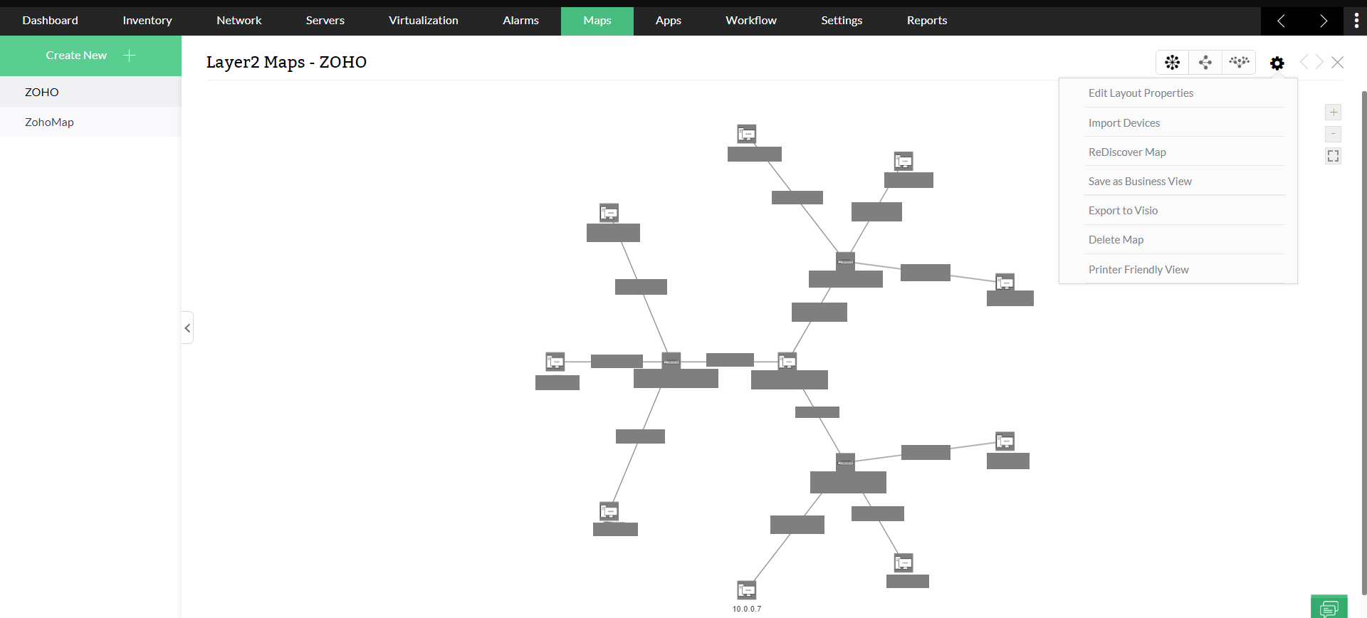 Network planning Layer 2 map plan- ManageEngine OpManager