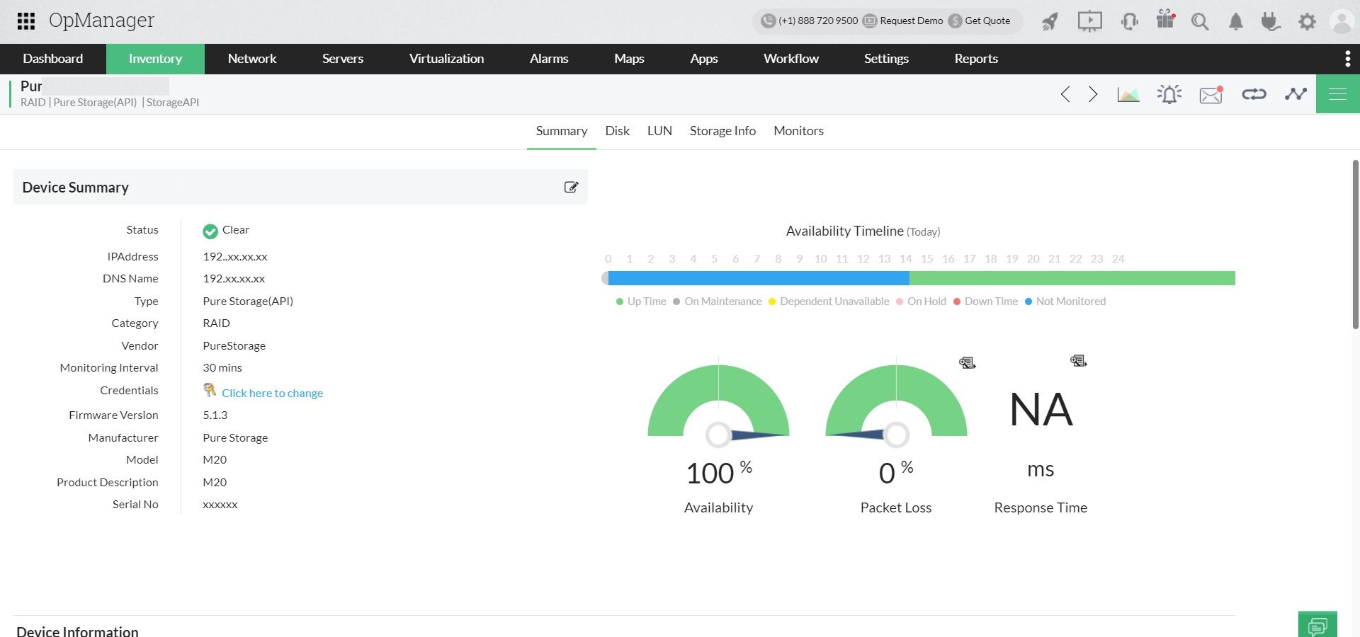 IoT Monitoring in OpManager: Monitor IoT availability