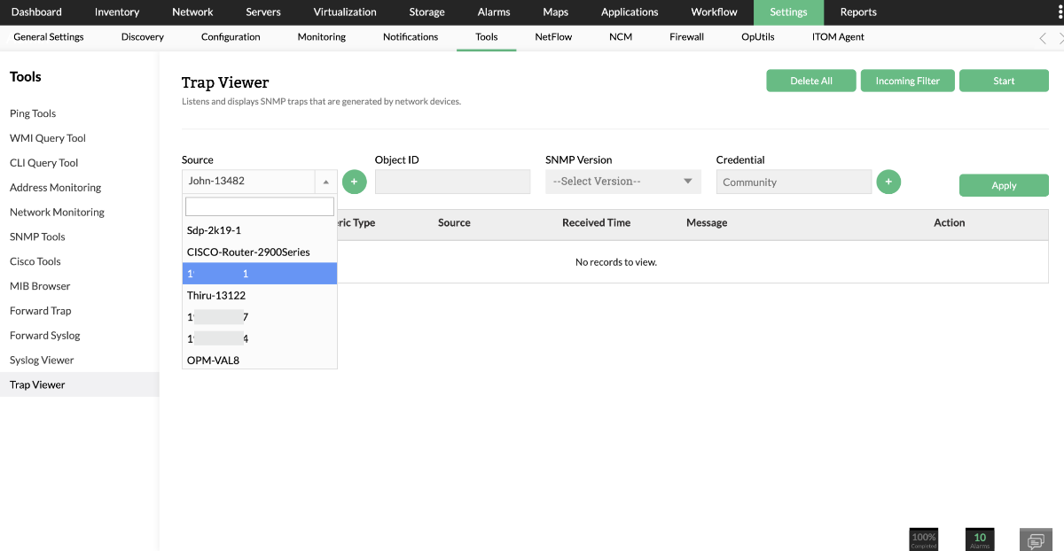 Monitoring SNMP SNMP Trap Monitoring Software - ManageEngine OpManager