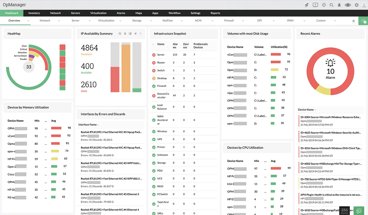 Network Performance Monitoring Tools - ManageEngine OpManager