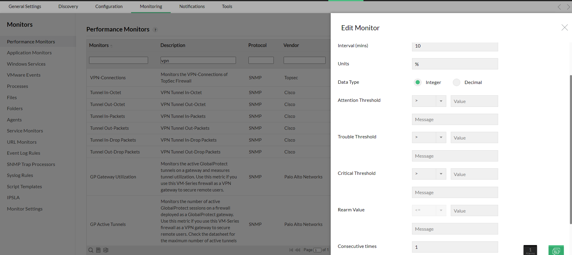 VPN Monitoring Tool - ManageEngine