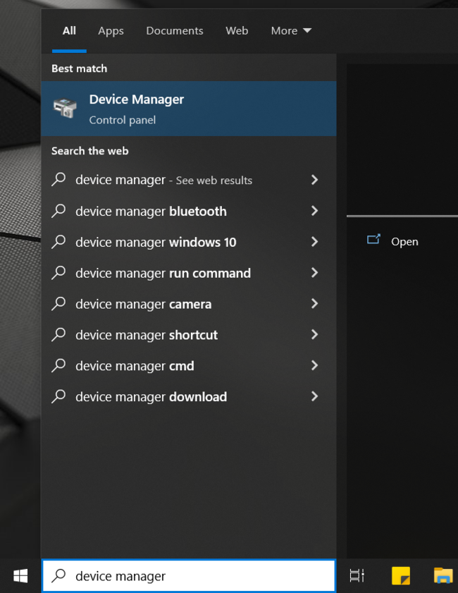 Search for Device Manager