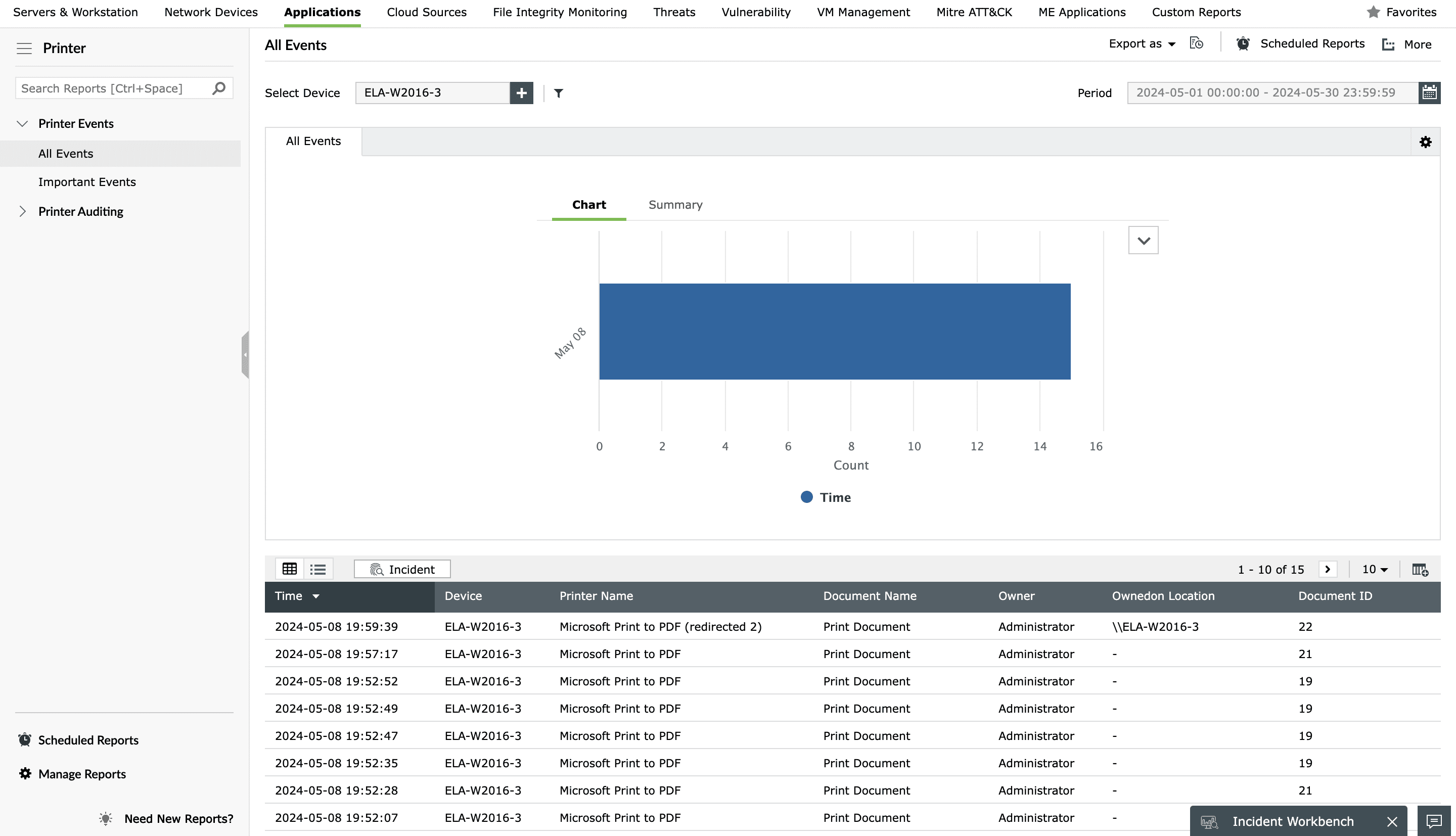 Print server monitoring