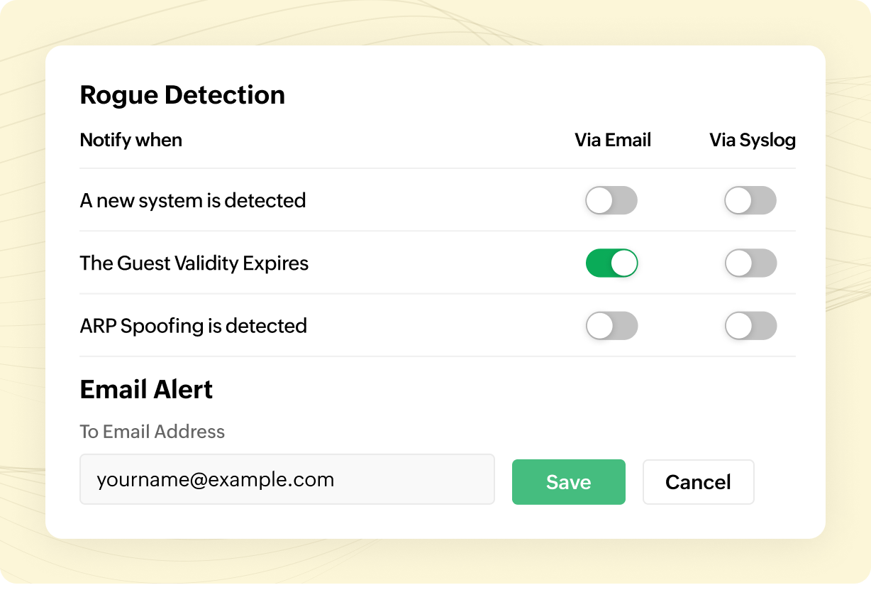 Real-time alert notification