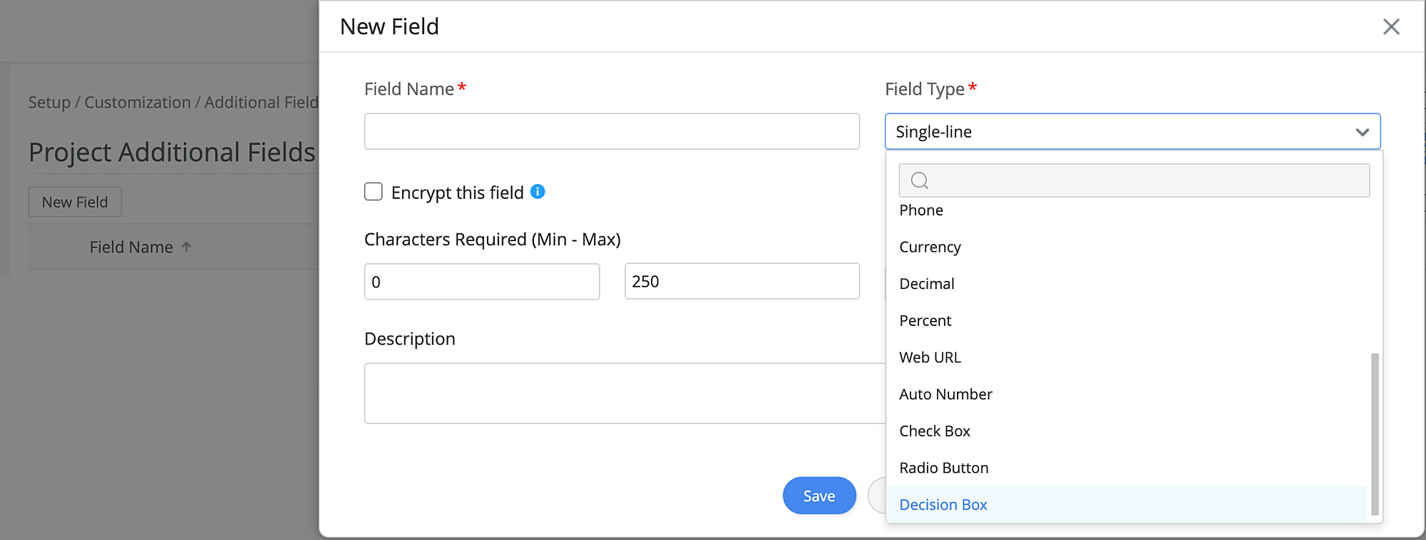 Additional Field Types