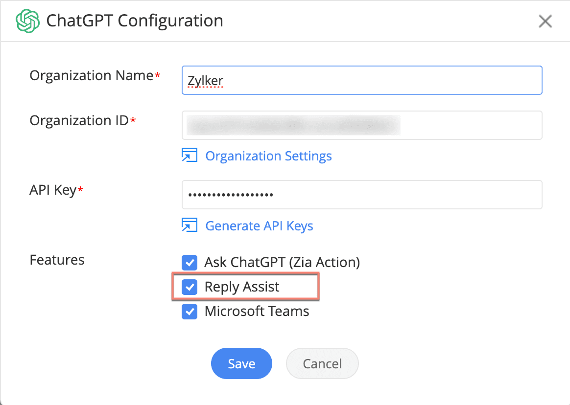 Reply Assistance with ChatGPT