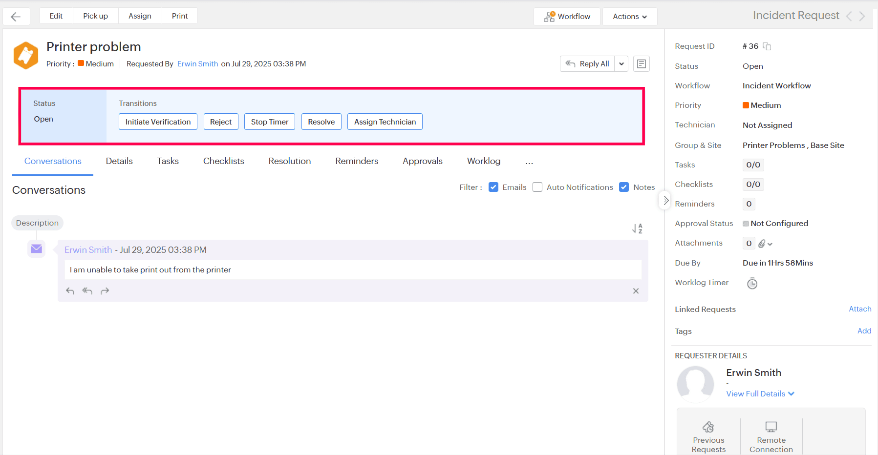 Workflow Transitions