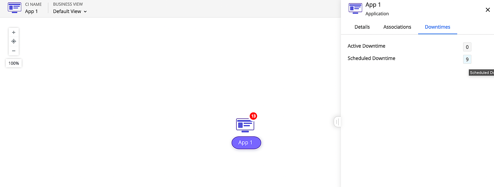 View Downtime from Relationship Map