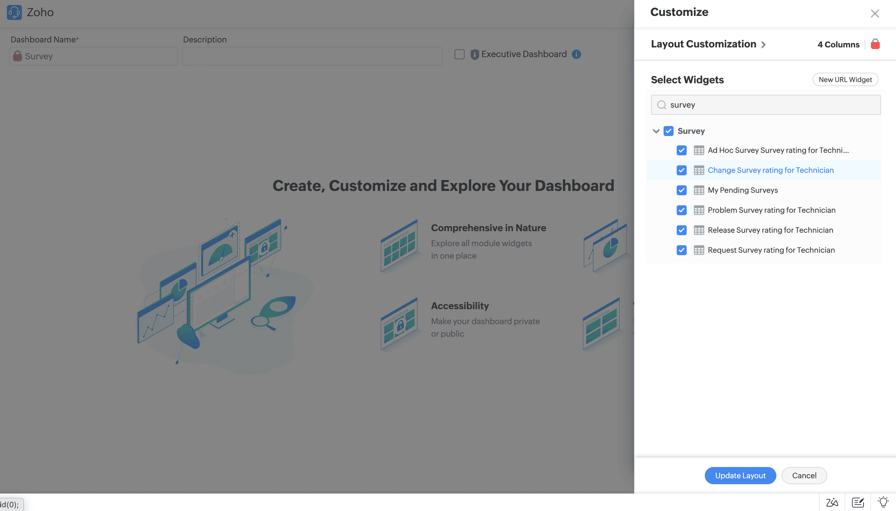 My Pending Survey Widgets