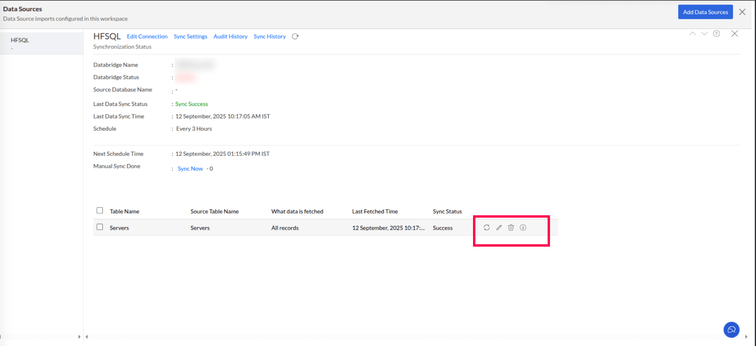 Import data from HFSQL | Analytics Plus Cloud