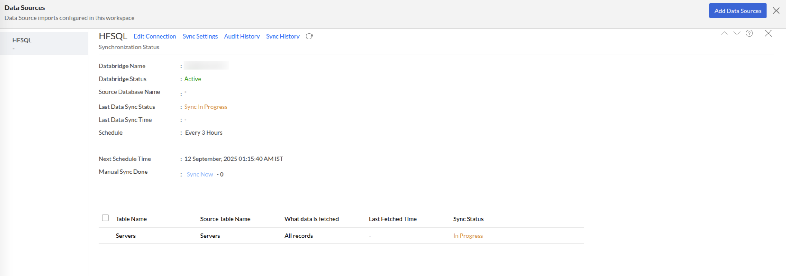 Import data from HFSQL | Analytics Plus Cloud