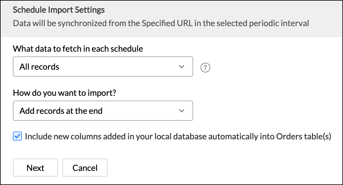 Import data from OLEDB | Analytics Plus Cloud
