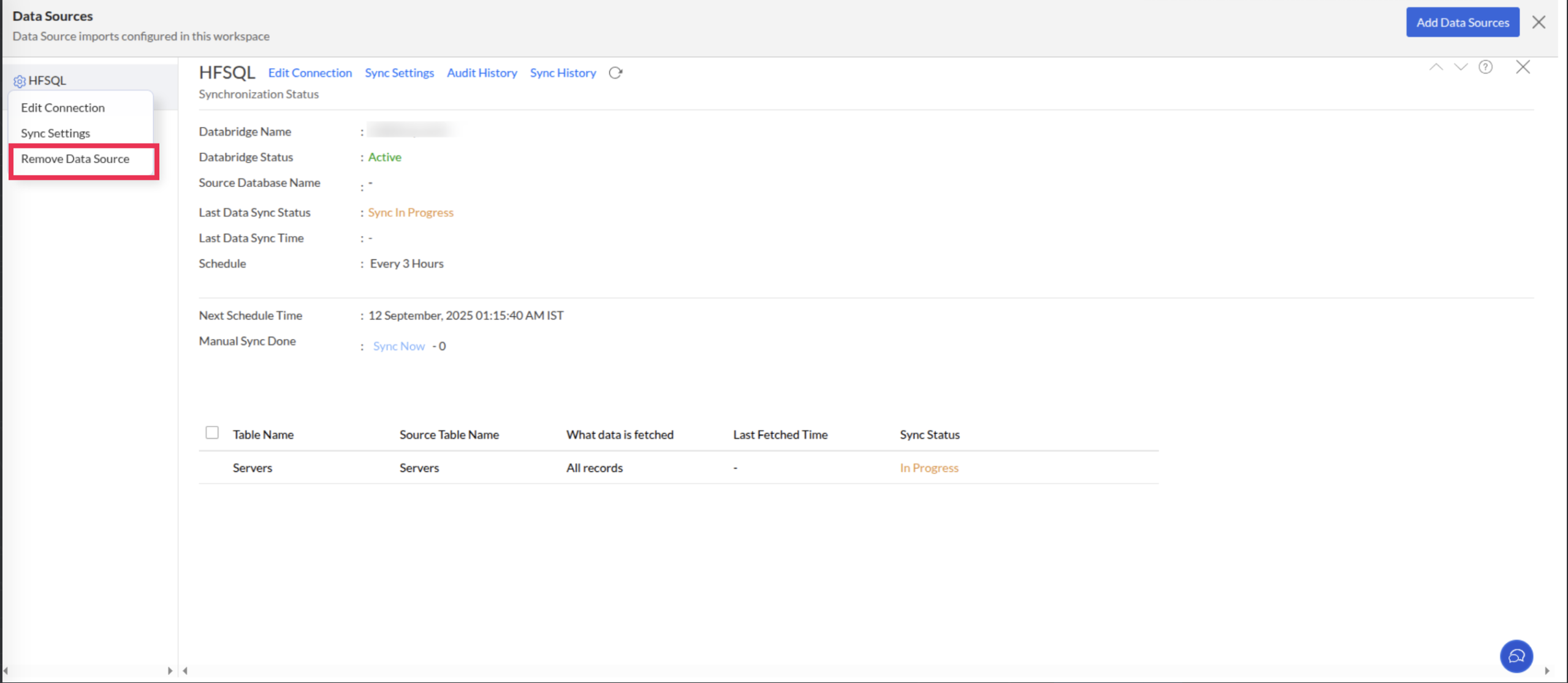 Import data from HFSQL | Analytics Plus Cloud